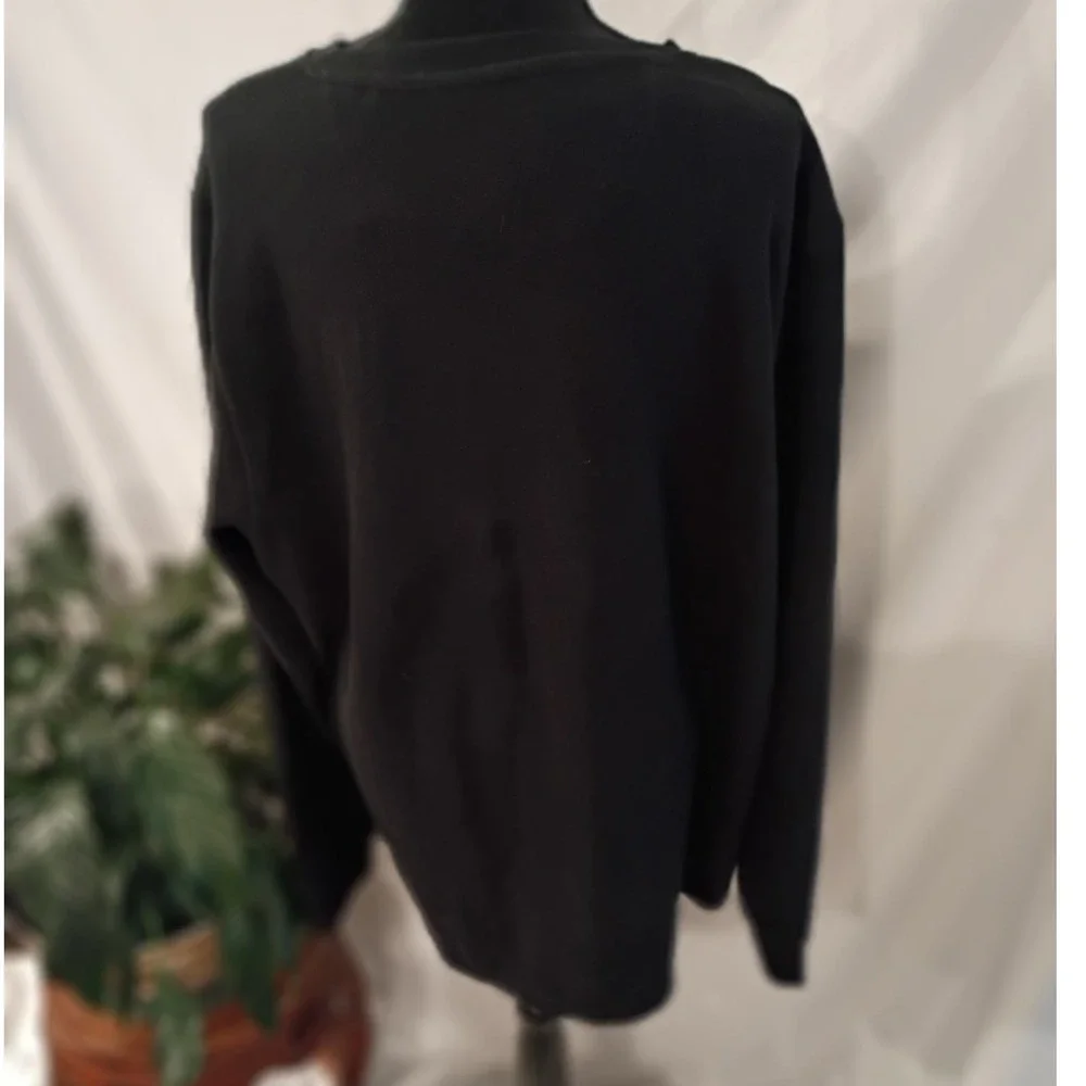 Legendary Outfitters Mens XL‎ Black Waffle Knit Thermal Long Sleeve Shirt Cotton